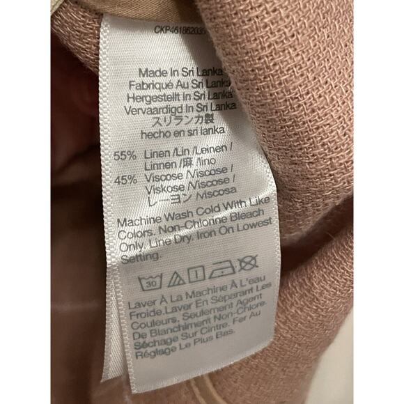 Madewell Breezewoven Larsen Blazer Women Size XS Linen Windowpane Sandstone NWT - Picture 8 of 8